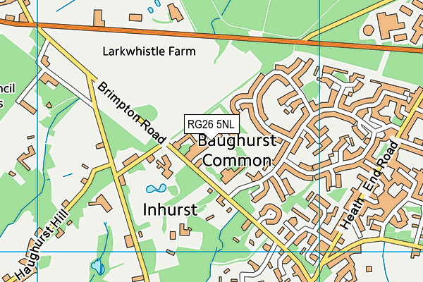 RG26 5NL map - OS VectorMap District (Ordnance Survey) RG26 5NL map - OS VectorMap District (Ordnance Survey)