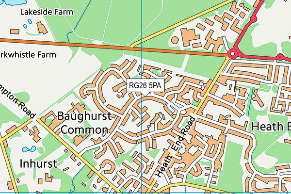 RG26 5PA map - OS VectorMap District (Ordnance Survey) RG26 5PA map - OS VectorMap District (Ordnance Survey)