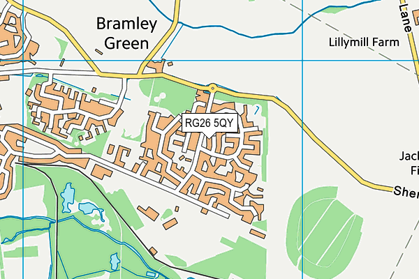 RG26 5QY map - OS VectorMap District (Ordnance Survey) RG26 5QY map - OS VectorMap District (Ordnance Survey)