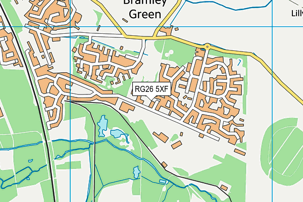 RG26 5XF map - OS VectorMap District (Ordnance Survey) RG26 5XF map - OS VectorMap District (Ordnance Survey)
