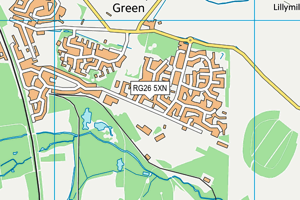 RG26 5XN map - OS VectorMap District (Ordnance Survey) RG26 5XN map - OS VectorMap District (Ordnance Survey)