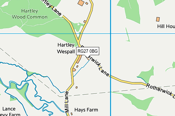 RG27 0BG map - OS VectorMap District (Ordnance Survey) RG27 0BG map - OS VectorMap District (Ordnance Survey)