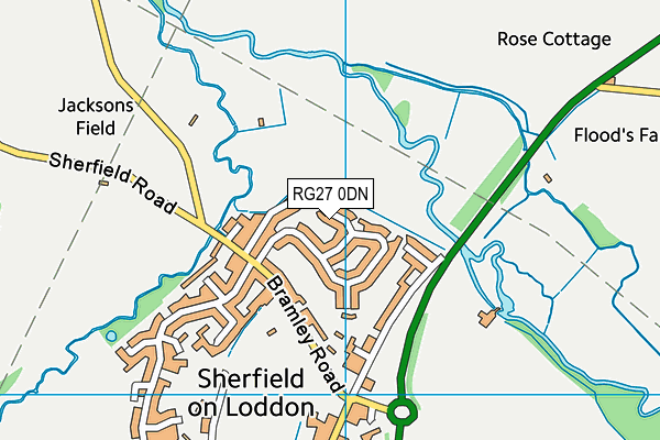 RG27 0DN map - OS VectorMap District (Ordnance Survey) RG27 0DN map - OS VectorMap District (Ordnance Survey)