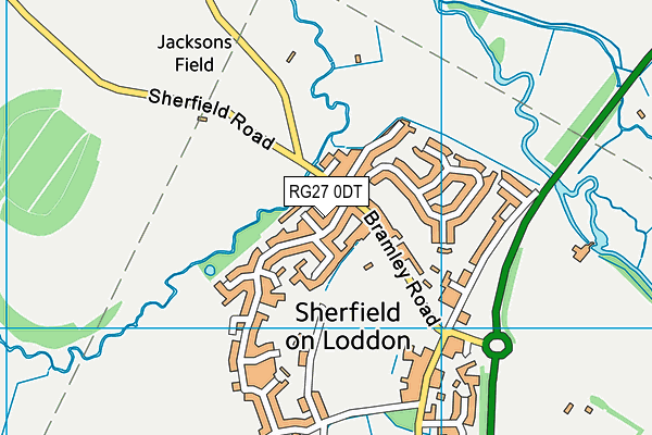 RG27 0DT map - OS VectorMap District (Ordnance Survey)