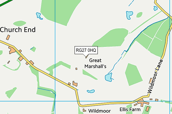 RG27 0HQ map - OS VectorMap District (Ordnance Survey) RG27 0HQ map - OS VectorMap District (Ordnance Survey)