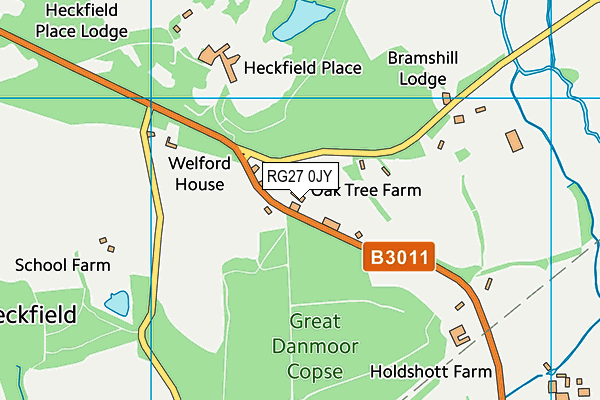 RG27 0JY map - OS VectorMap District (Ordnance Survey) RG27 0JY map - OS VectorMap District (Ordnance Survey)