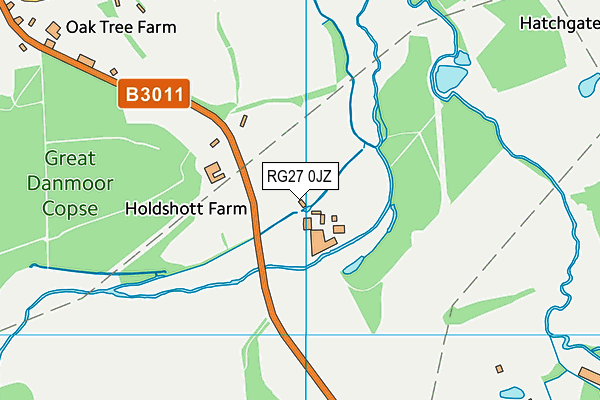 RG27 0JZ map - OS VectorMap District (Ordnance Survey) RG27 0JZ map - OS VectorMap District (Ordnance Survey)