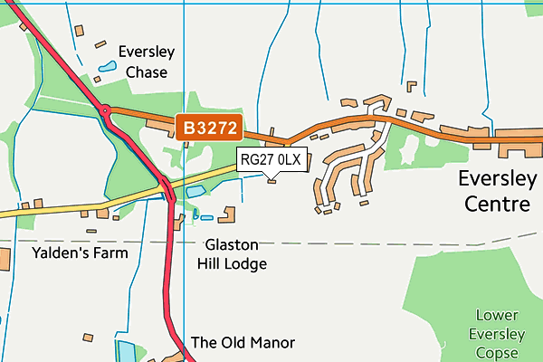 RG27 0LX map - OS VectorMap District (Ordnance Survey) RG27 0LX map - OS VectorMap District (Ordnance Survey)