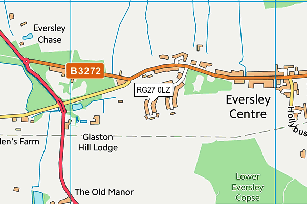 RG27 0LZ map - OS VectorMap District (Ordnance Survey) RG27 0LZ map - OS VectorMap District (Ordnance Survey)
