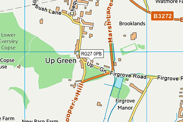 RG27 0PB map - OS VectorMap District (Ordnance Survey) RG27 0PB map - OS VectorMap District (Ordnance Survey)