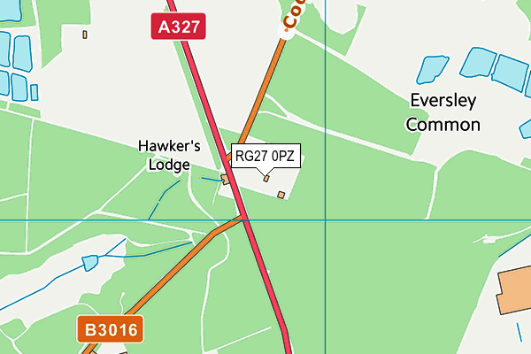 RG27 0PZ map - OS VectorMap District (Ordnance Survey) RG27 0PZ map - OS VectorMap District (Ordnance Survey)