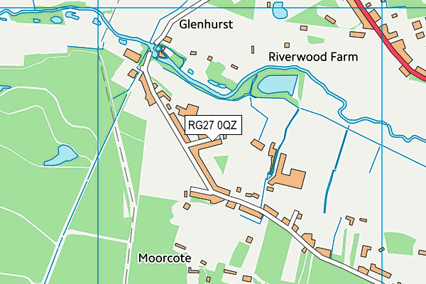 RG27 0QZ map - OS VectorMap District (Ordnance Survey) RG27 0QZ map - OS VectorMap District (Ordnance Survey)