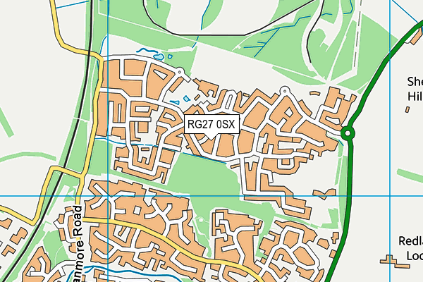 RG27 0SX map - OS VectorMap District (Ordnance Survey) RG27 0SX map - OS VectorMap District (Ordnance Survey)