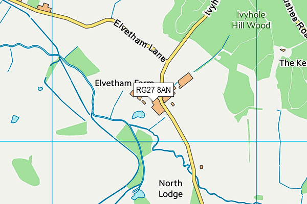 RG27 8AN map - OS VectorMap District (Ordnance Survey) RG27 8AN map - OS VectorMap District (Ordnance Survey)