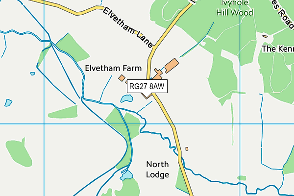 RG27 8AW map - OS VectorMap District (Ordnance Survey) RG27 8AW map - OS VectorMap District (Ordnance Survey)