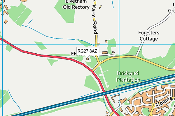 RG27 8AZ map - OS VectorMap District (Ordnance Survey) RG27 8AZ map - OS VectorMap District (Ordnance Survey)