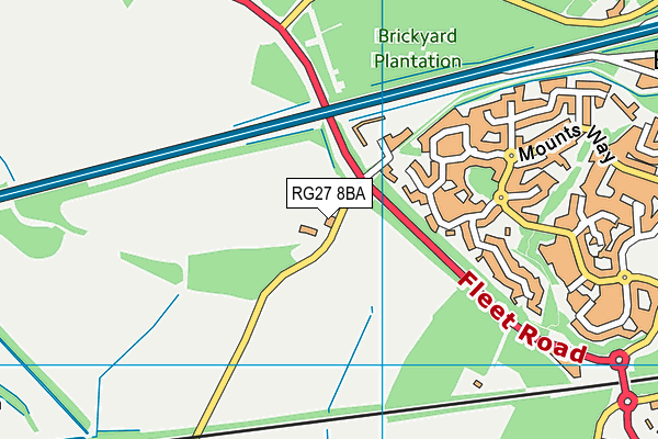 RG27 8BA map - OS VectorMap District (Ordnance Survey) RG27 8BA map - OS VectorMap District (Ordnance Survey)