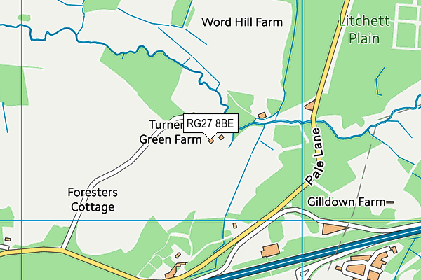 RG27 8BE map - OS VectorMap District (Ordnance Survey) RG27 8BE map - OS VectorMap District (Ordnance Survey)