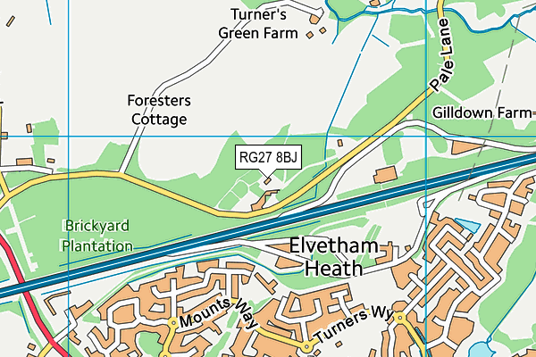 RG27 8BJ map - OS VectorMap District (Ordnance Survey) RG27 8BJ map - OS VectorMap District (Ordnance Survey)