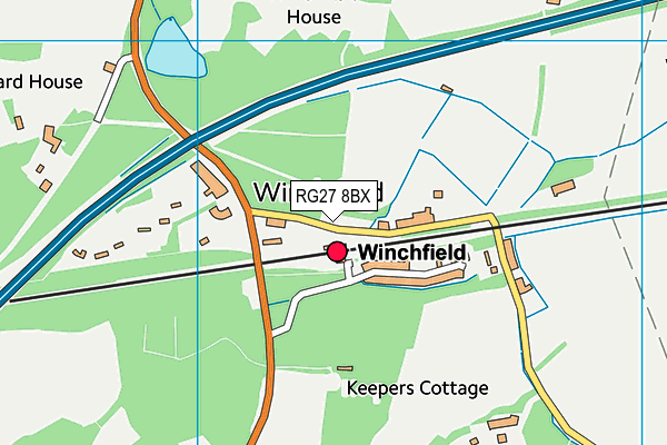RG27 8BX map - OS VectorMap District (Ordnance Survey) RG27 8BX map - OS VectorMap District (Ordnance Survey)