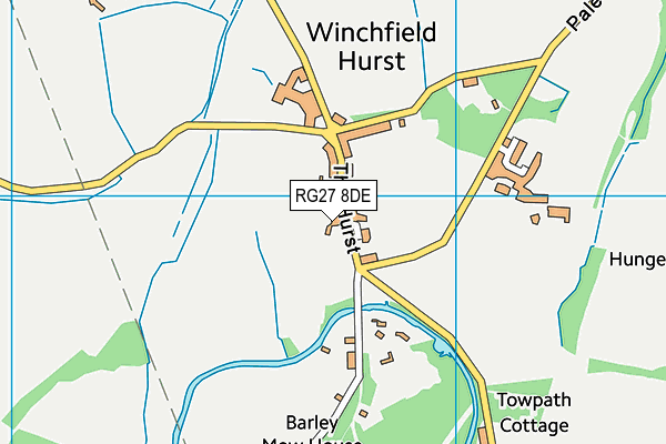RG27 8DE map - OS VectorMap District (Ordnance Survey) RG27 8DE map - OS VectorMap District (Ordnance Survey)