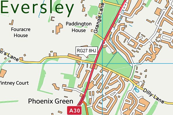 RG27 8HJ map - OS VectorMap District (Ordnance Survey) RG27 8HJ map - OS VectorMap District (Ordnance Survey)