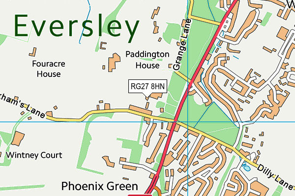 RG27 8HN map - OS VectorMap District (Ordnance Survey) RG27 8HN map - OS VectorMap District (Ordnance Survey)