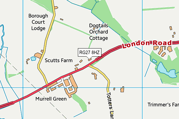 RG27 8HZ map - OS VectorMap District (Ordnance Survey) RG27 8HZ map - OS VectorMap District (Ordnance Survey)