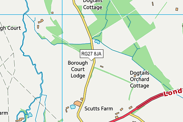 RG27 8JA map - OS VectorMap District (Ordnance Survey) RG27 8JA map - OS VectorMap District (Ordnance Survey)