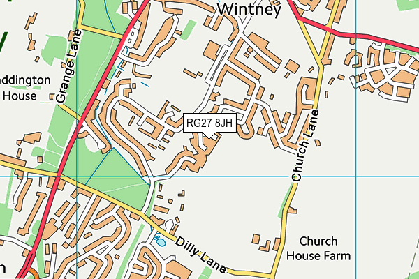 RG27 8JH map - OS VectorMap District (Ordnance Survey) RG27 8JH map - OS VectorMap District (Ordnance Survey)