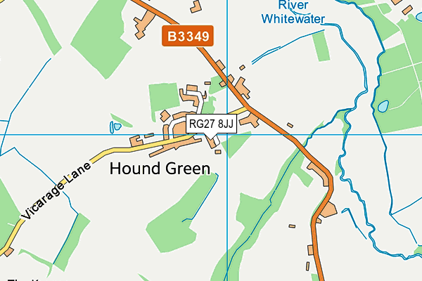RG27 8JJ map - OS VectorMap District (Ordnance Survey) RG27 8JJ map - OS VectorMap District (Ordnance Survey)