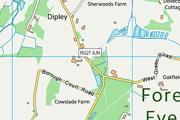 RG27 8JN map - OS VectorMap District (Ordnance Survey)