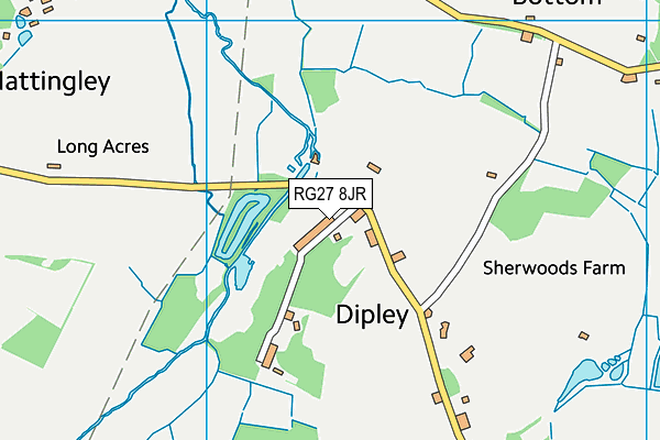 RG27 8JR map - OS VectorMap District (Ordnance Survey)