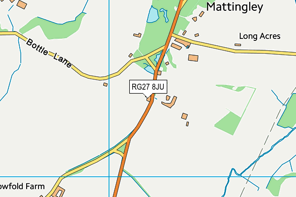 RG27 8JU map - OS VectorMap District (Ordnance Survey) RG27 8JU map - OS VectorMap District (Ordnance Survey)