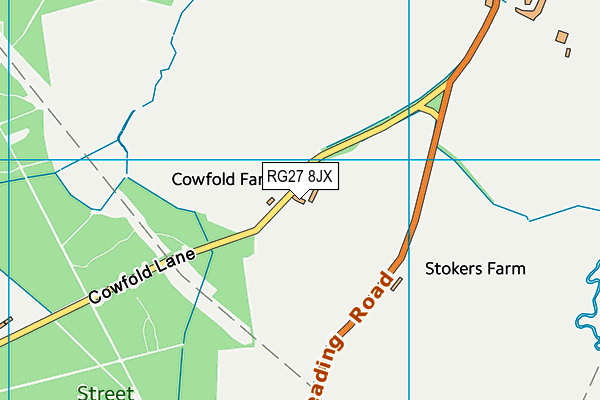 RG27 8JX map - OS VectorMap District (Ordnance Survey) RG27 8JX map - OS VectorMap District (Ordnance Survey)