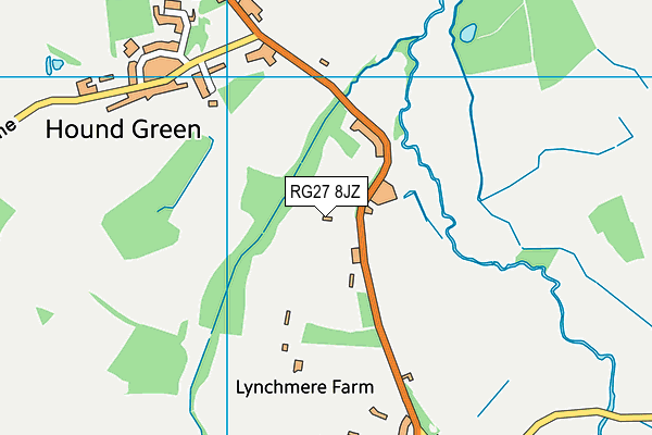 RG27 8JZ map - OS VectorMap District (Ordnance Survey) RG27 8JZ map - OS VectorMap District (Ordnance Survey)