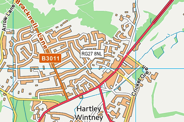 RG27 8NL map - OS VectorMap District (Ordnance Survey) RG27 8NL map - OS VectorMap District (Ordnance Survey)