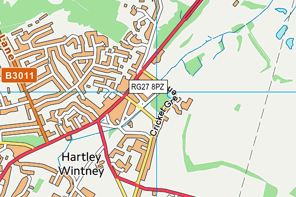 RG27 8PZ map - OS VectorMap District (Ordnance Survey) RG27 8PZ map - OS VectorMap District (Ordnance Survey)