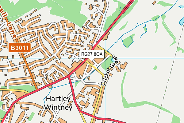 RG27 8QA map - OS VectorMap District (Ordnance Survey) RG27 8QA map - OS VectorMap District (Ordnance Survey)
