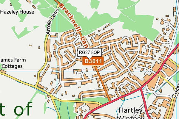 RG27 8QP map - OS VectorMap District (Ordnance Survey) RG27 8QP map - OS VectorMap District (Ordnance Survey)