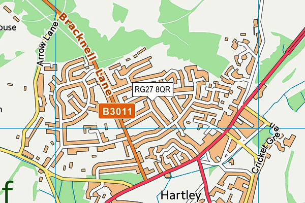RG27 8QR map - OS VectorMap District (Ordnance Survey) RG27 8QR map - OS VectorMap District (Ordnance Survey)
