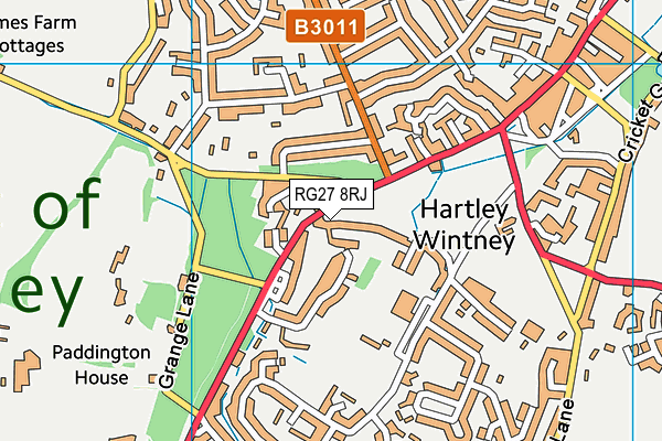 RG27 8RJ map - OS VectorMap District (Ordnance Survey) RG27 8RJ map - OS VectorMap District (Ordnance Survey)
