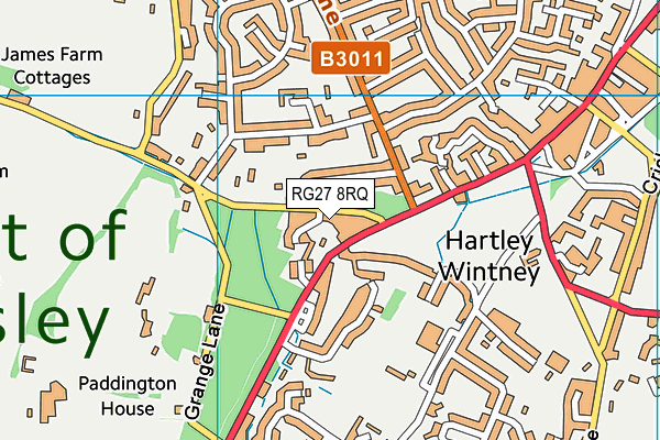 RG27 8RQ map - OS VectorMap District (Ordnance Survey) RG27 8RQ map - OS VectorMap District (Ordnance Survey)