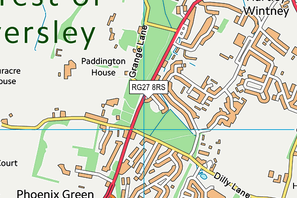 RG27 8RS map - OS VectorMap District (Ordnance Survey) RG27 8RS map - OS VectorMap District (Ordnance Survey)