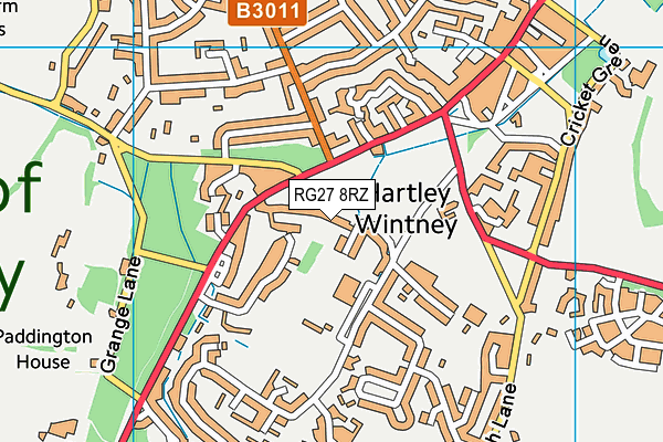 RG27 8RZ map - OS VectorMap District (Ordnance Survey) RG27 8RZ map - OS VectorMap District (Ordnance Survey)