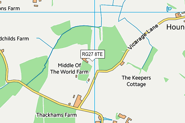 RG27 8TE map - OS VectorMap District (Ordnance Survey) RG27 8TE map - OS VectorMap District (Ordnance Survey)