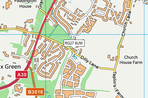 RG27 8UW map - OS VectorMap District (Ordnance Survey) RG27 8UW map - OS VectorMap District (Ordnance Survey)
