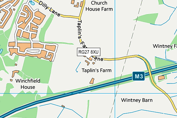 RG27 8XU map - OS VectorMap District (Ordnance Survey) RG27 8XU map - OS VectorMap District (Ordnance Survey)