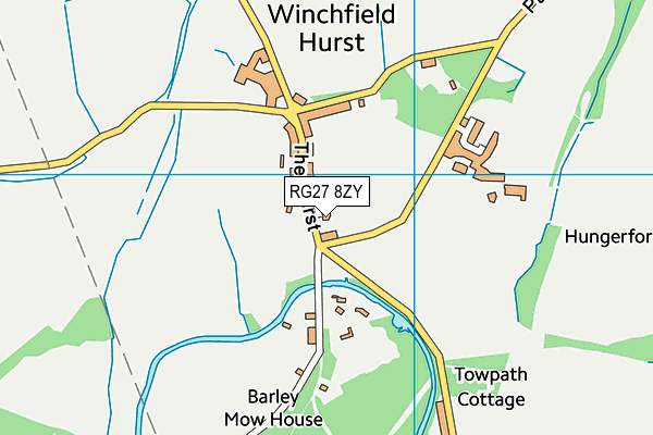 RG27 8ZY map - OS VectorMap District (Ordnance Survey) RG27 8ZY map - OS VectorMap District (Ordnance Survey)
