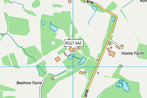 RG27 9AZ map - OS VectorMap District (Ordnance Survey) RG27 9AZ map - OS VectorMap District (Ordnance Survey)